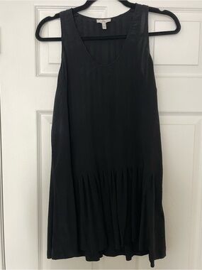 Joie 100% Silk Pintuck Sleeveless Dress Black XS